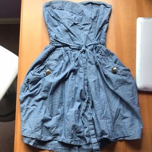 Short denim dress
